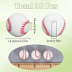 30Pcs Baseball Silicone Beads&nbsp;SIL-SC0002-64-2