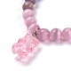 Bear Resin Stretch Charm Bracelets&nbsp;BJEW-JB06271-04-3
