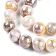 Electroplated Glass Beads Strands&nbsp;GLAA-C023-01K-2