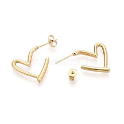 304 Stainless Steel Stud Earrings&nbsp;EJEW-N059-10G