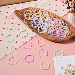 150Pcs 6 Colors Plastic Loose Leaf Book Binder Hinged Rings&nbsp;FIND-TA0010-54A
