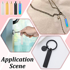15Pcs 5 Colors 304 Stainless Steel Pendants&nbsp;STAS-ME0002-04