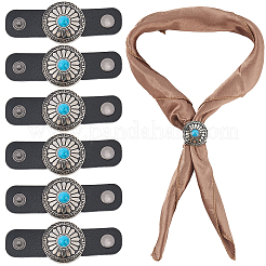 6Pcs PU Leather with Alloy Scarf Clips&nbsp;FIND-CL0001-84A