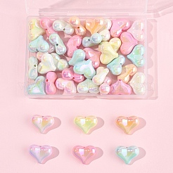 40Pcs UV Plating Opaque Acrylic Beads&nbsp;OACR-FS0002-20