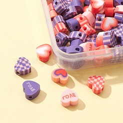 Valentine's Day Handmade Polymer Clay Beads&nbsp;CLAY-FS0001-24