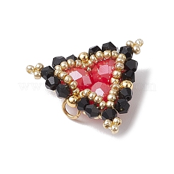 Glass Seed Beads Triangle Pendants&nbsp;PALLOY-MZ00452-05