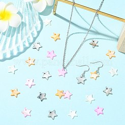 50Pcs Dyed Natural Shell Star Charms&nbsp;BSHE-FS0001-16