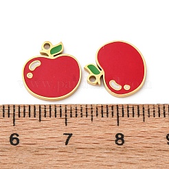 Fruit Seris 304 Stainless Steel Enamel Charms&nbsp;STAS-U060-03G-10