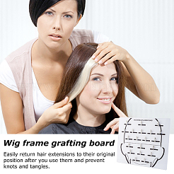 Head Printed Acrylic Hair Extension Holder&nbsp;ODIS-WH0079-044B