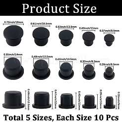 50Pcs 5 Styles Silicone Hole Plugs&nbsp;AJEW-GF0011-62C