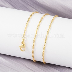 Brass Singapore Chains Necklace for Women&nbsp;NJEW-P265-07G