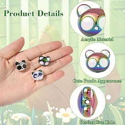 15Pcs UV Plating Iridescent Acrylic Beads&nbsp;MACR-YW0004-41
