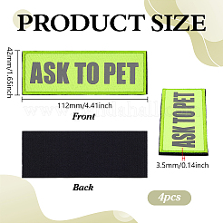 Polyester Service Dog Reflective Patches&nbsp;AJEW-WH0248-739A