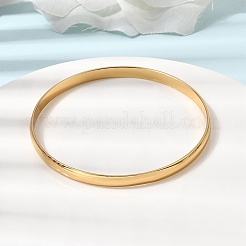 304 Stainless Steel Plain Bangles for Women Men&nbsp;BJEW-Z167-01G-04