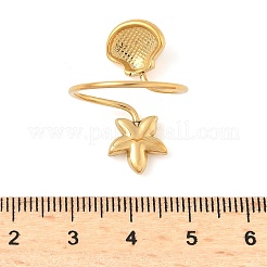304 Stainless Steel Adjustable Cuff Rings for Women&nbsp;RJEW-B130-01G