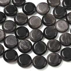 Natural Silver Sheen Obsidian Beads Strands&nbsp;G-L648-B23-15mm-02
