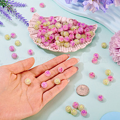 500Pcs 5 Styles Luminous Frosted Acrylic Beads&nbsp;FACR-TA0001-11