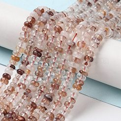Natural Red Hematoid Quartz/Ferruginous Quartz Beads Strands&nbsp;G-H292-A07-01