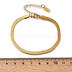 304 Stainless Steel Snake Chains Bracelets for Women&nbsp;BJEW-P395-02G-06