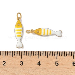 304 Stainless Steel Enamel Pendants&nbsp;STAS-P394-05G-02