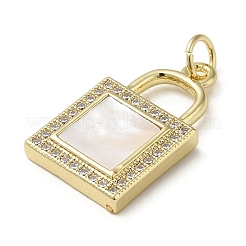 Brass Micro Pave Cubic Zirconia Pendants&nbsp;KK-Q808-36G