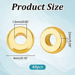 40Pcs Brass Spacer Beads&nbsp;KK-LP0001-11