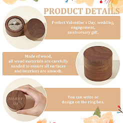 Round Wood Rings Storage Boxes&nbsp;AJEW-WH0166-16A