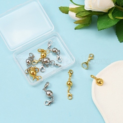 8Pcs 2 Style Brass Magnetic Clasps Converter&nbsp;KK-YW0001-35-FF