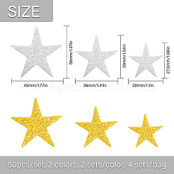 4 Sets 2 Colors Christmas Theme EVA Foam Stickers&nbsp;STIC-GL0001-03