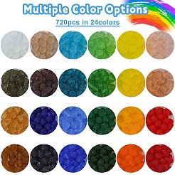 720Pcs 24 Colors Transparent Glass Beads Sets&nbsp;EGLA-YW0003-12