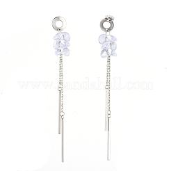 304 Stainless Steel Dangle Stud Earring&nbsp;EJEW-JE04140-03