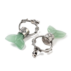Natural Green Aventurine Whale Tail Big Pendants&nbsp;G-Q163-03AS-08