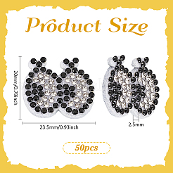 50Pcs Eye Hotfix Rhinestone Sew on Patches&nbsp;DIY-FG0007-30