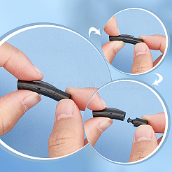 4Pcs 2 Colors Column 304 Stainless Steel Bayonet Necklace Clasps with Push Button&nbsp;STAS-UN0052-63