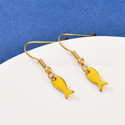 Ocean Series 304 Stainless Steel Enamel Dangle Earrings&nbsp;LS-EJEW-K017-01E-G