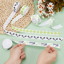 4 Rolls 4 Colors Sport Ball Print Grosgrain Ribbon&nbsp;OCOR-PH0004-07C