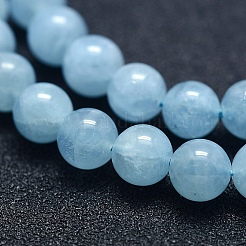 Natural Aquamarine Beads Strands&nbsp;G-P342-10-6mm-A+
