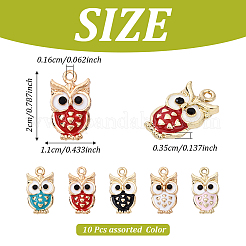 10Pcs Alloy Enamel Pendants&nbsp;ENAM-YW0004-59