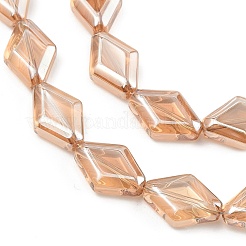 Electroplate Glass Beads Strands&nbsp;EGLA-B010-01A-PL01