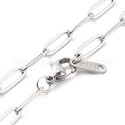 Non-Tarnish 304 Stainless Steel Paperclip Chains Necklace&nbsp;NJEW-JN03593-02