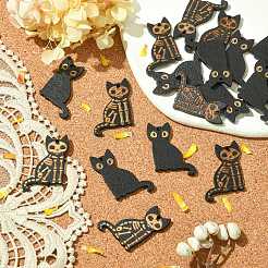 20Pcs 2 Styles Halloween Carved Wood Pendants&nbsp;WOOD-CJ0001-73
