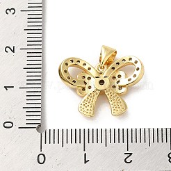 Rack Plating Brass Micro Pave Clear Cubic Zirconia Pendants&nbsp;KK-A206-05I-G