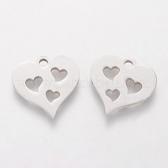Non-Tarnish 304 Stainless Steel Charms&nbsp;STAS-Q201-T144