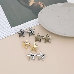12Pcs 4 Colors Star Alloy Adjustable Jean Button Pins&nbsp;AJEW-DJ0004-83