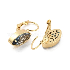 Glass Leverback Earrings&nbsp;EJEW-P269-05KCG