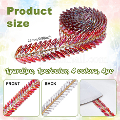 4Pcs 4 Colors Resin Rhinestone Cup Chains&nbsp;RB-NB0001-26