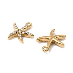 304 Stainless Steel with Crystal Rhinestone Charms&nbsp;STAS-G358-05G-06