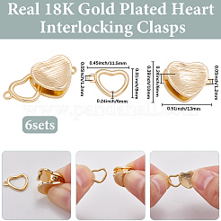 8Pcs Brass Interlocking Clasps&nbsp;KK-BBC0019-68
