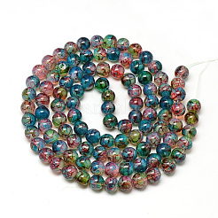 Baking Paint Glass Beads Strands&nbsp;X-DGLA-Q023-8mm-DB70