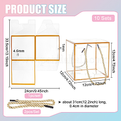Transparent PET Plastic Gift Tote Boxes&nbsp;CON-WH0085-61A-01